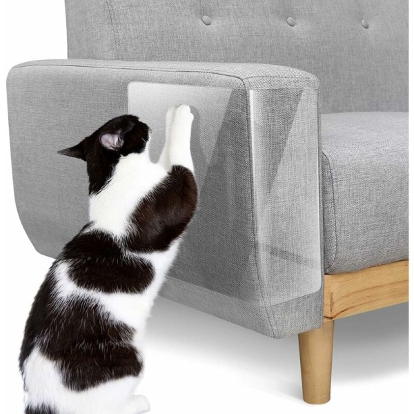 Bcc Möbelskydd [3-pack], Kattkloskydd, Självhäftande Kattkloskydd för Soffa Bord Möbler, Vit.