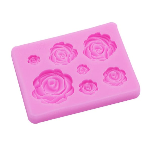 2 st Rose Blommor Molds Tårta Form Bröllopstårta Dekorationsverktyg Molds