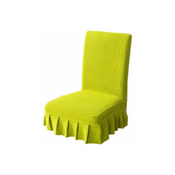 Set med 2 universella stretchstolsöverdrag - Modern - Gul