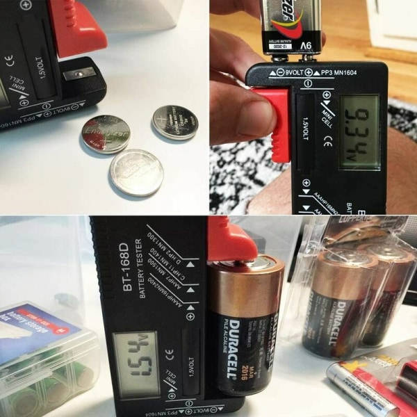 Universal Battery Tester Universal Battery Tester, Digital Battery Tester för nyckellöst batteri AA AAA CD 9V 1,5V Batterispänningstestning