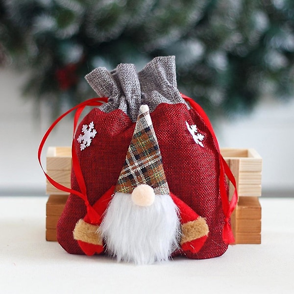 Julklappspåse med julmönster - Modeaccessoarer för juldekoration