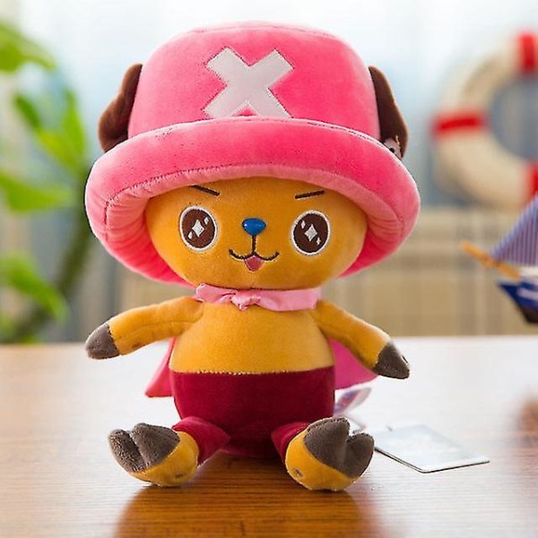 30 cm Ett stycke figurleksaker Tony Luffy Chopper Mönster Mjuka fyllda plyschdockor Kawaii Härliga tecknade barnleksaker Födelsedagspresentleksak A30cm9