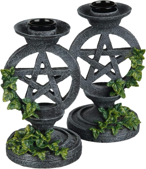 NEM5177 5,5\" Grå Pentagram Ljusstake