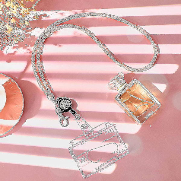 Kristallhalsband med metallspänne och nyckelring, strass-halsband för kvinnor, ID- och nyckelband