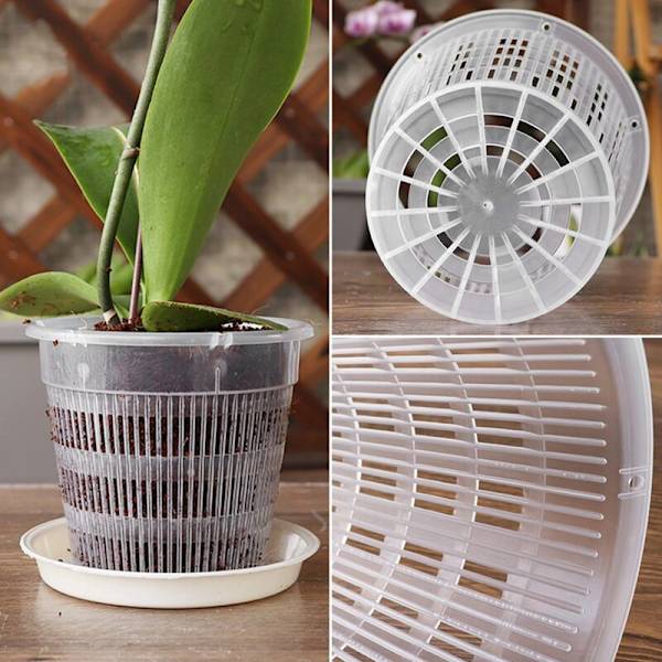 11cm/14cm Rotkontroll Transparent Blomkruka Phalaenopsis Orkidé Nötkreatur Växter med Stomatal Blomkruka Heminredning 1 Set (2st/set 11cm)