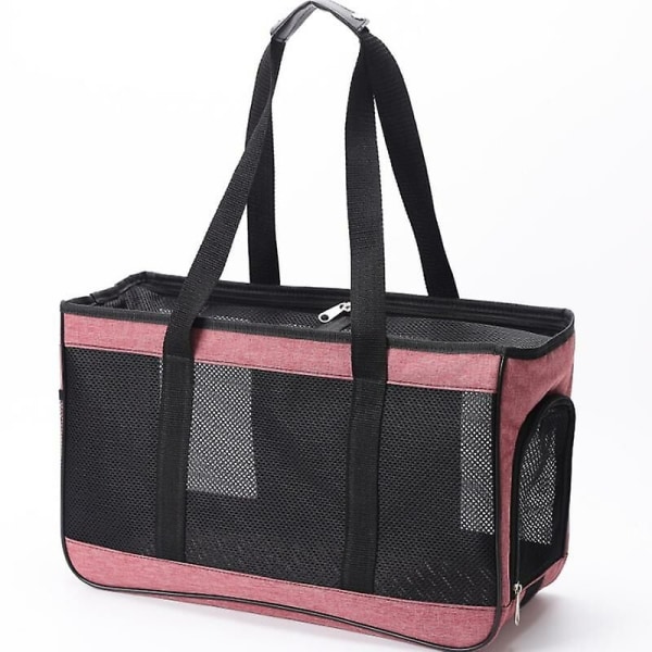 Bærbar skuldertaske til kæledyr, åndbar mesh-taske, rejserygsæk, kattetaske og hundetaske (størrelse: 45cm×18cm×29cm)