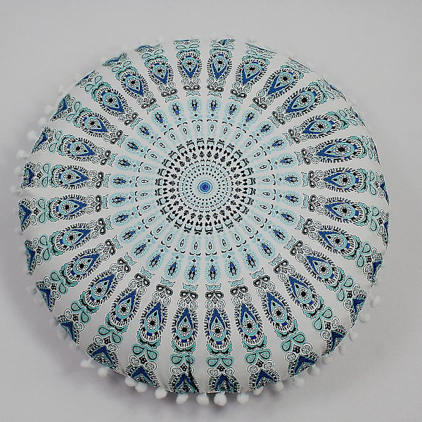 Rund Bohemisk Meditationsputeöverdrag Ottoman Kudde Kuddfodral Soffa Kudde