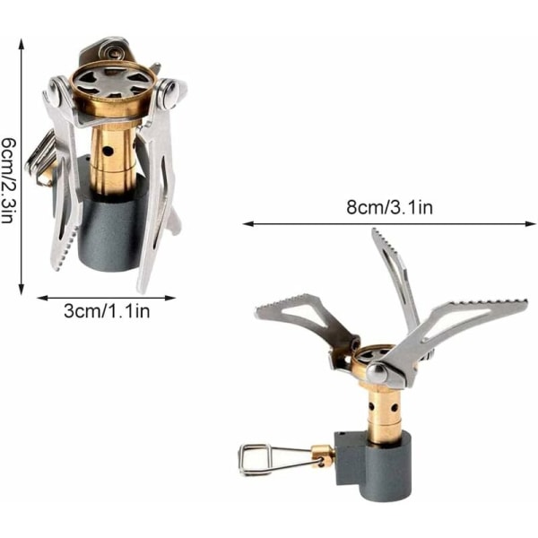 Mini Campingspis, Triomphe Mini Hopvikbar Lätt Bärbar Gasspis Ultralätt Utomhusspis Brännare för Camping Vandring Utomhus Camping