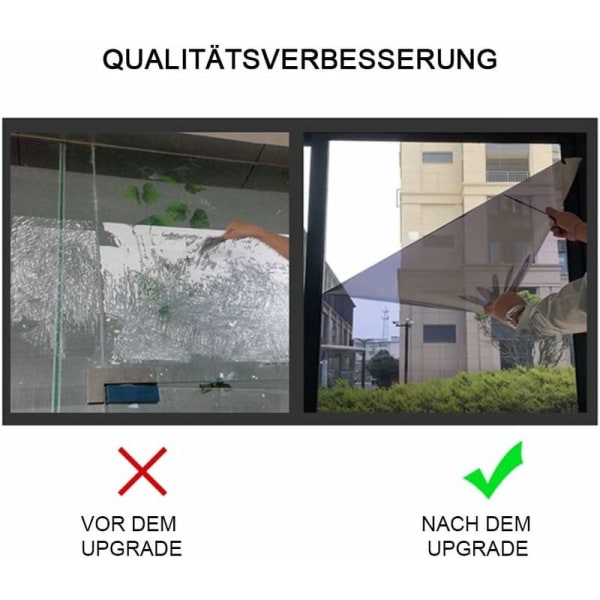 Enkelriktad fönsterfilm solskyddsfilm anti-UV anti-värme anti-bländning fönsterfilm 40×200cm