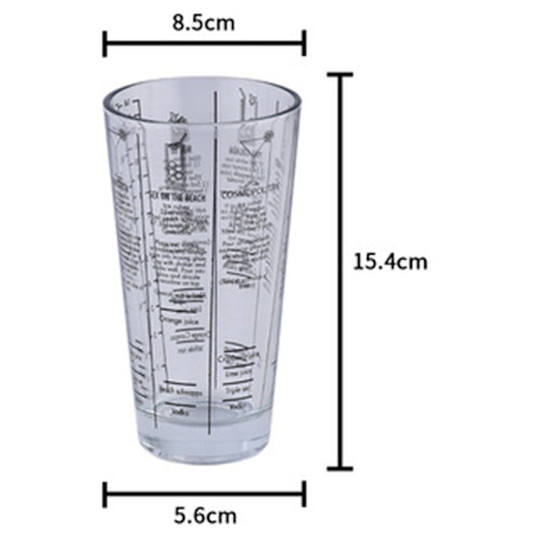 Cocktail Shaker 400 ml - Blandet Mixer i Glas og Rustfrit Stål Top Cobbler Shaker - Perfekt Gave til Begyndere