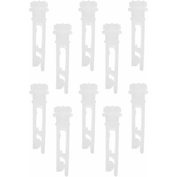 10-pack vertikala vinylgardiner reparationsklämmor - för reparation av vertikala persienner, lameller, gardiner - vit