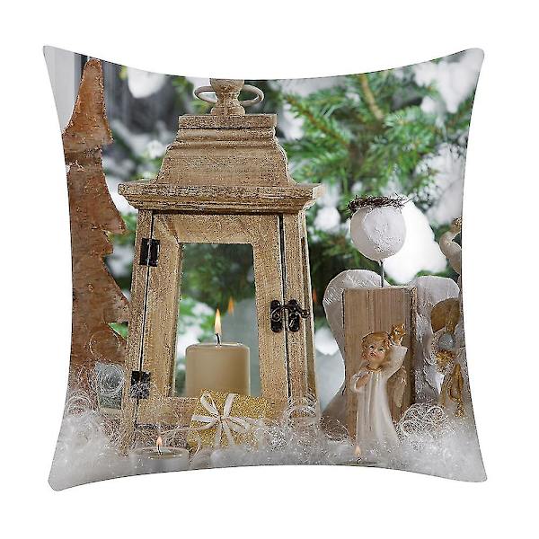 4-pack Tryckt Kuddfodral Polyester Soffa Bil Kuddeöverdrag Heminredning