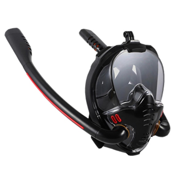 Frimansdykning Helmask Dykmask Anti-imma Förseglad Dykmask Dyktillbehör-4（L-XL，Svart）