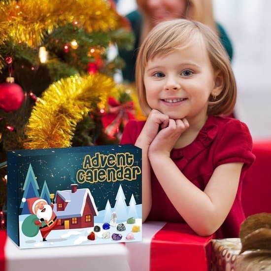 24-dagars julkalender med kristaller - Presentförpackning för mineralsamlare vit XXS