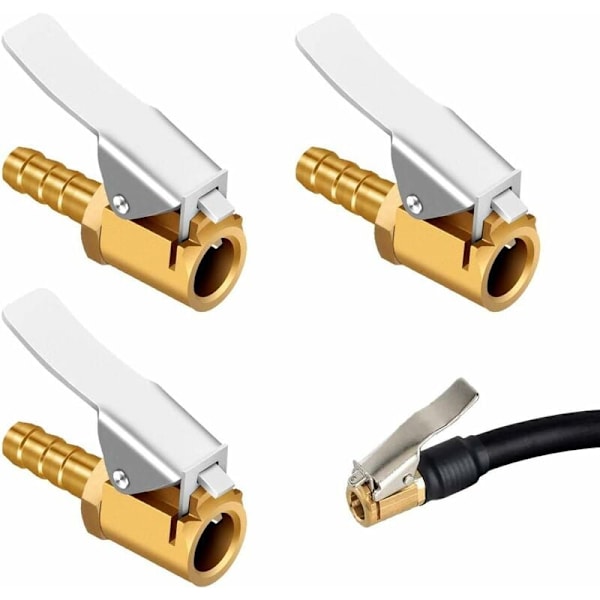 3 kpl Messinkiä Ilmapumppu Suutin, Ilmapumppu Leike, Ilmapumppu Venttiili Liitäntä, Auton Rengas Venttiili Adapteri, Autolle tai Kuorma-autolle Rengas, Piikikäs Tyyppi, 6mm