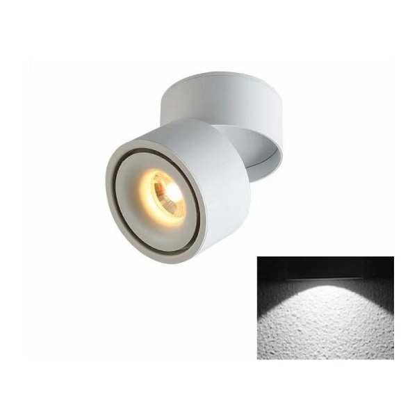 Spotlight LED-takljusbutik Taklampa Kommersiell spårlampa Hushållsbutik med justerbar vinkel (5W Vit (Cool Light)