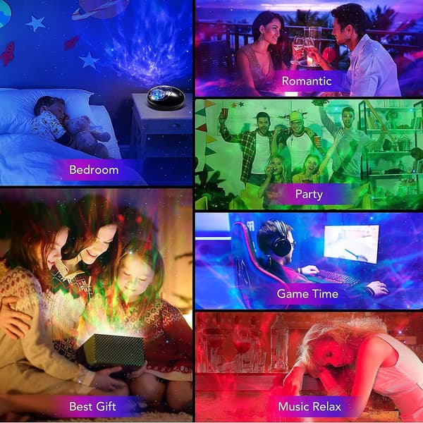Vinterkampanje, stjerneprojektor, LED Galaxy-projektor nattlys