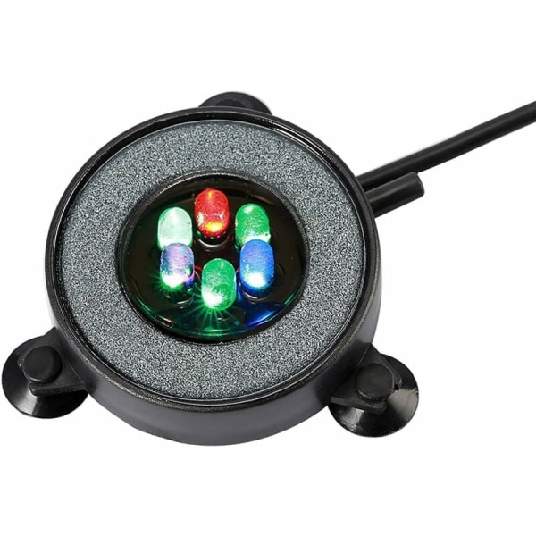 Upotettava akvaarion kuplalamppu, automaattisesti väriä vaihtava ilmakuplavalo, 6 LED-valaistuksen koristelu värikäs valo ilmakuplalla (5,5 cm, 1,2 W)