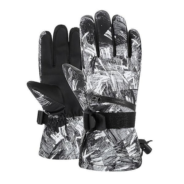 Vattentäta Vinter Termiska Handskar Unisex För Skidåkning Snowboard, Ridning Stöd Pekskärm Yo（L）