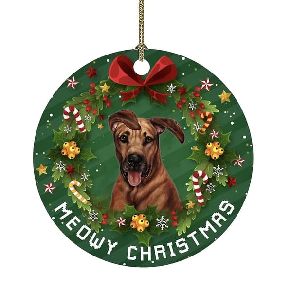 Julpynt med rolig hunddesign - Hängande julgranspynt