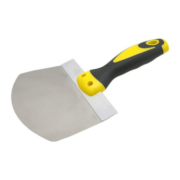 Rustfrit stål spatel maleværktøj gips spatel spatel skraber tapet maling skraber vægdekoration håndværktøj pipette 1 stk gul