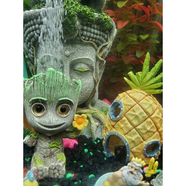 Groot Air Bubbler Aquarium Decorations - med luftboblesten harpikspynt til akvarier