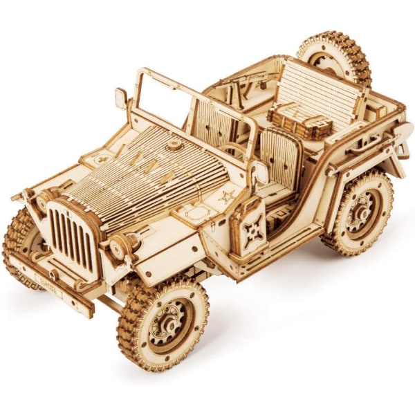 3D-pussel Träpusselmodelltillverkning (jeep) jeep