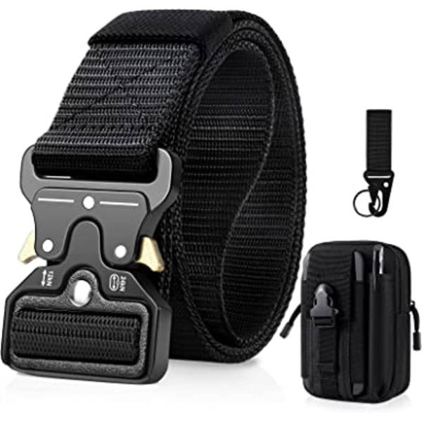 Taktisk bälte 1,5\" Nylon Army (Svart) svart