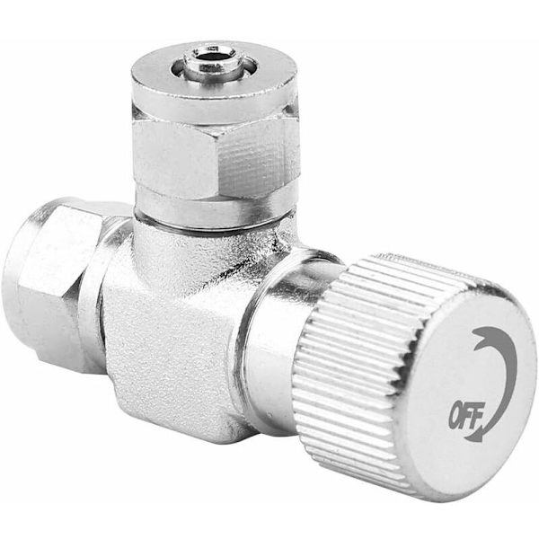 Nålsventil för akvariesystem CO2-regulator bubbelräknare akvarietillbehör (dubbelhuvud trimventil, 2)