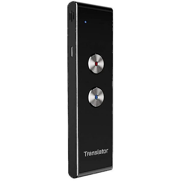 Bärbar smartöversättare med 40 språk, realtidstal-rösttolk, Bluetooth smart ficktolk (t8-svart)