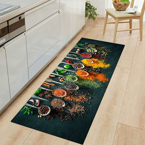 Färgglad konstnärlig köksmatta Tvättstuga Golvmatta halkfri gummimatta för inomhus utomhus 60x160cm