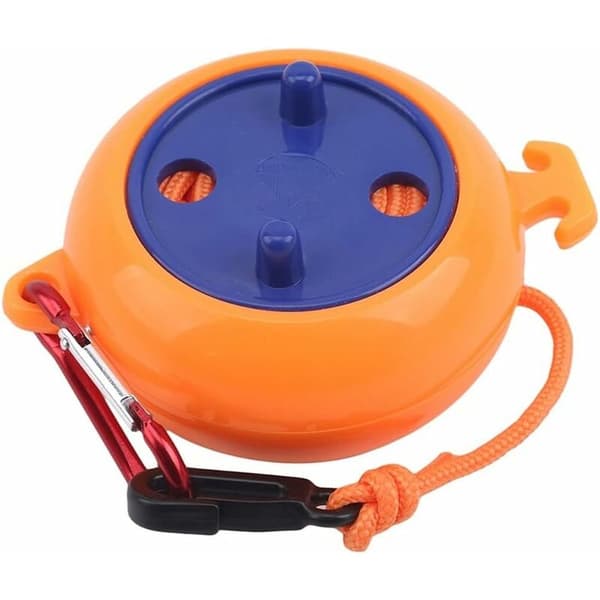Bärbar Campingklädstreck - Vindtät (Orange)