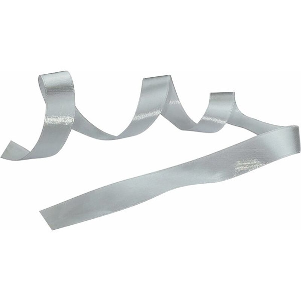 5 rullar fint glänsande dekorativt satinband - 20 mm x 22 meter - silvergrått - kreativa projekt, sömnad, konst, inslagning, presenter, fest, födelsedag