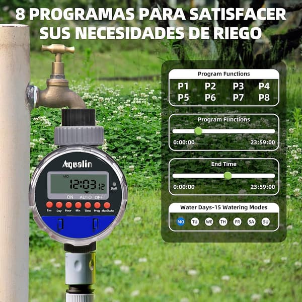 Slangkran timer trädgård bevattningssystem styrenhet vattning dator vattentät