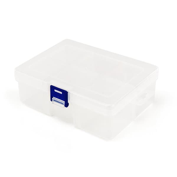 Klar plast Multi Purpose Crafts Organizer 6 fack förvaringsbox