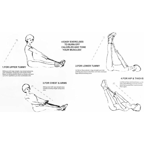 Elastic Rower Multifunctional Device Belly Action Strength Training -harjoittelu