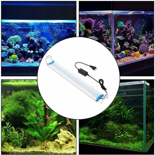 LED Aquarium Lighting, LED Aquarium Lamp, 18-58cm Mycket tunn LED-lampa för Aquarium for Lighting