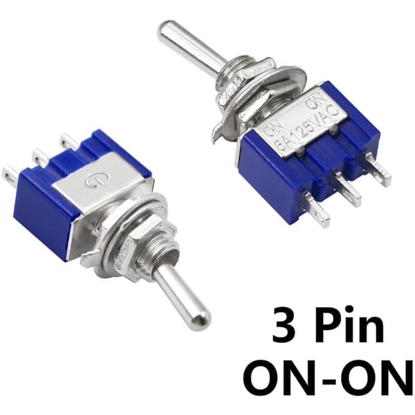 5 stk. 6A 125V AC Mini 3-bens SPDT-afbryder MTS-102 SPDT TIL/TIL