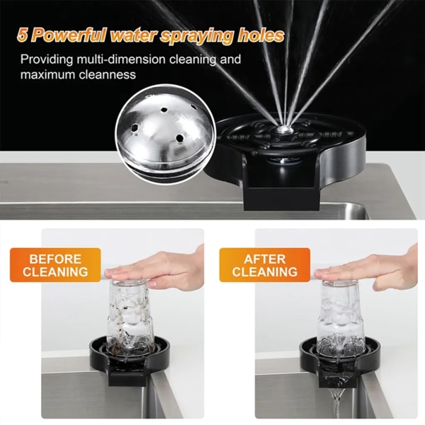Kran glassköljare Kanna tvätt högtrycksflasktvätt Automatisk koppsköljmaskin för cafébar