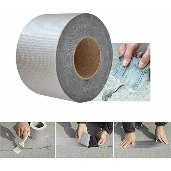 Butyl Rubber Film Tape Roll Self Adhesive Film Waterproof Super Repair Crack Thickening Sticker Roll (5cm x 5m)