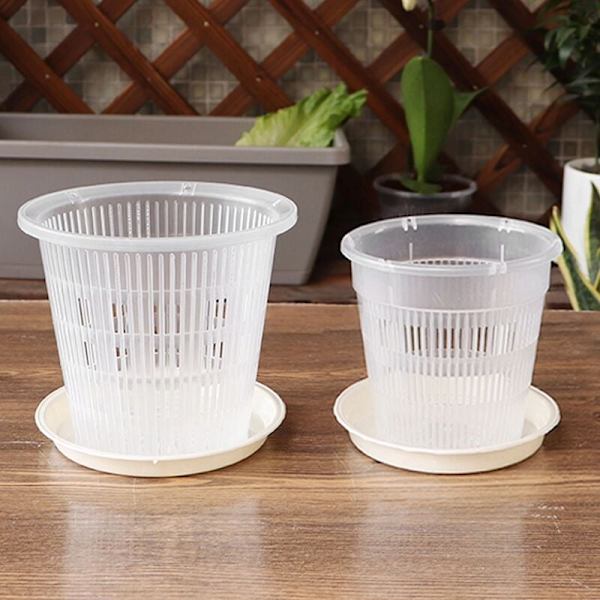 11cm/14cm Rotkontroll Transparent Blomkruka Phalaenopsis Orkidé Nötkreatur Växter med Stomatal Blomkruka Heminredning 1 Set (2st/set 11cm)