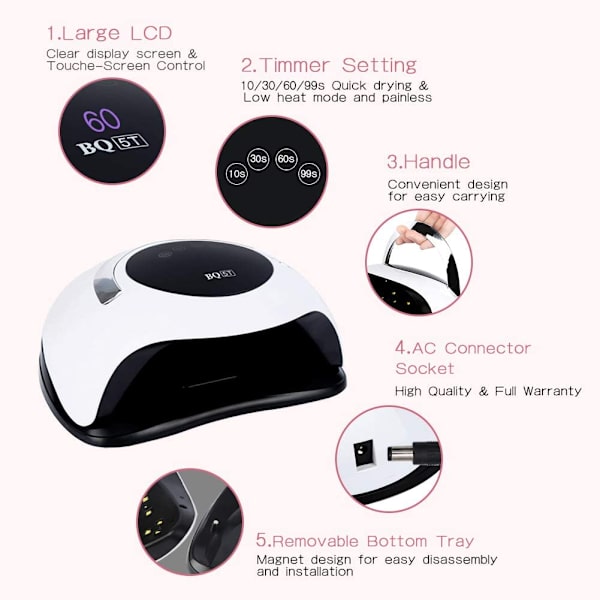 120W UV LED Professionell Automatisk Nagel Torktumlare