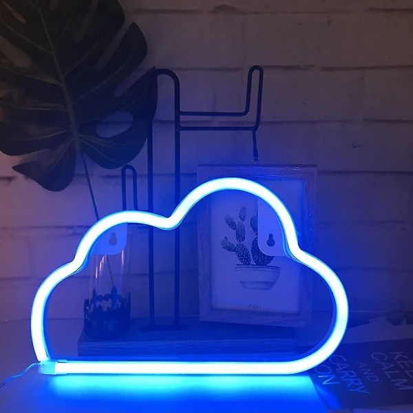 Led Neon Cloud-skilte-lysindretning, vægdekoration til jul, fødselsdagsfest, børneværelse, stue