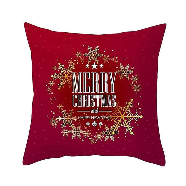 Julkuddeöverdrag med glitter, polyester, soffkudde, hemdekoration, 1 st