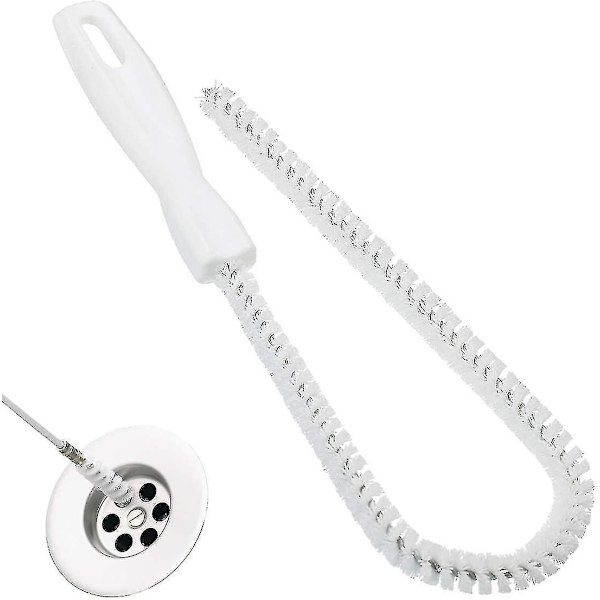 Böjbar rengöringsborste Flexibel avloppsrengöringsborste/överflödesrengöringsborste/lång hårrengörare med nylon för rengöring av badrum, badkar, handfat och till