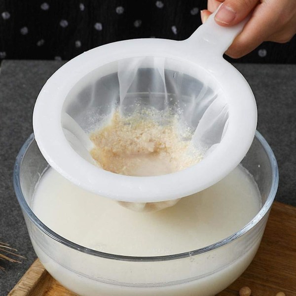 Nylonsil, ultrafint nätfilter, sil för sojamjölk, kaffe, mjölk, yoghurt, juice, kefir, honung, vin (120 mesh)