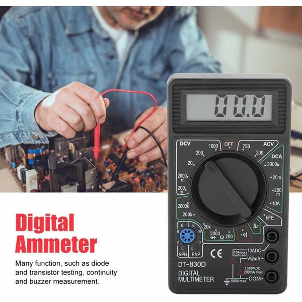 Triumph DT830D Digital LCD-skärm Multimeter, Voltmeter Ammeter AC/DC Meter Tester