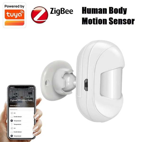 Tuya Zigbee PIR rörelsesensor Mänsklig kropps rörelsesensor Smart säkerhetsdetektor Smartlife Arbeta med