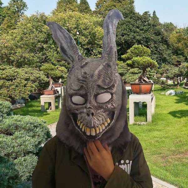 Halloween-bal Rolig fest Skrämmande rekvisita Spökkanin Frank Rabbit Latexmask