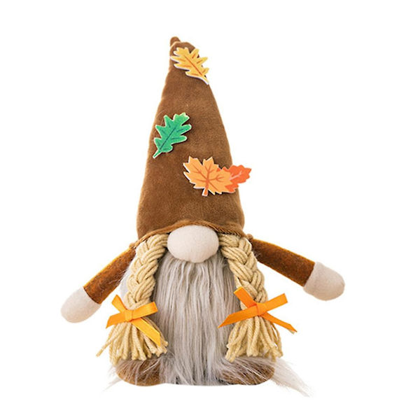 Ljuslykta Tomte med Löv Dekorativ Säsong Köksbricka Dekoration (Dam)